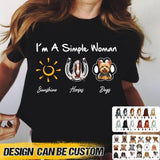 Personalized I'm A Simple Woman Tshirt Printed NQHQ2906