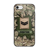 Personalized British Soldier Camo Phone Case Printed 22JUL-DT30