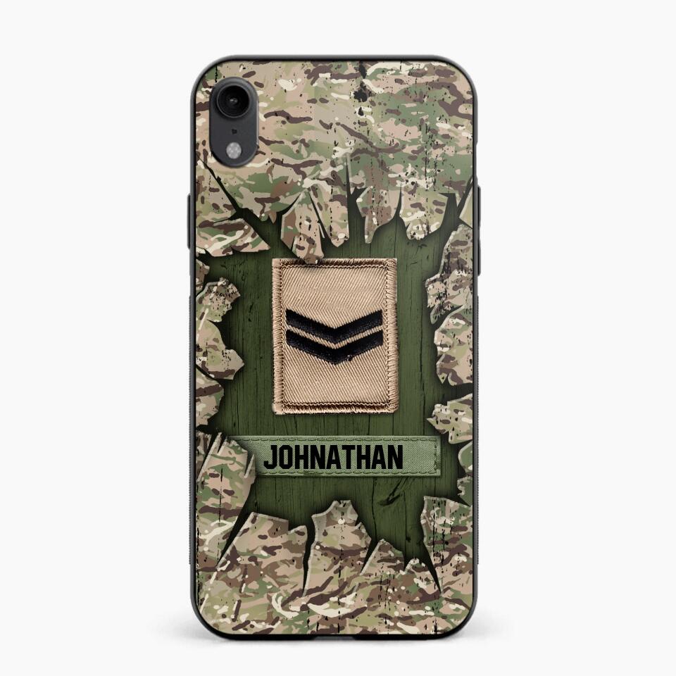 Personalized British Soldier Camo Phone Case Printed 22JUL-DT30