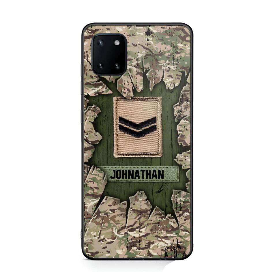 Personalized British Soldier Camo Phone Case Printed 22JUL-DT30