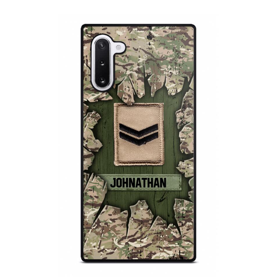 Personalized British Soldier Camo Phone Case Printed 22JUL-DT30