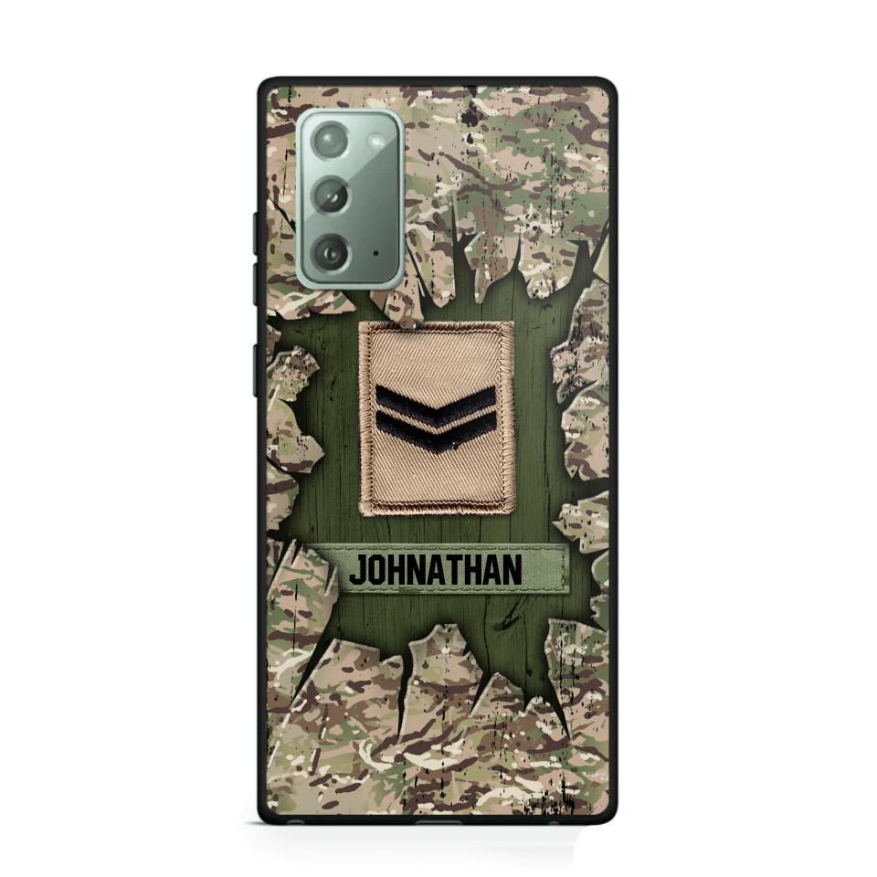 Personalized British Soldier Camo Phone Case Printed 22JUL-DT30