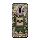 Personalized British Soldier Camo Phone Case Printed 22JUL-DT30