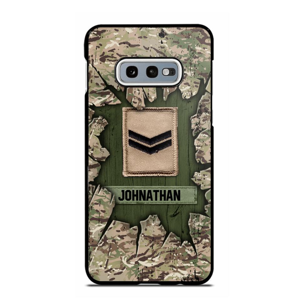 Personalized British Soldier Camo Phone Case Printed 22JUL-DT30
