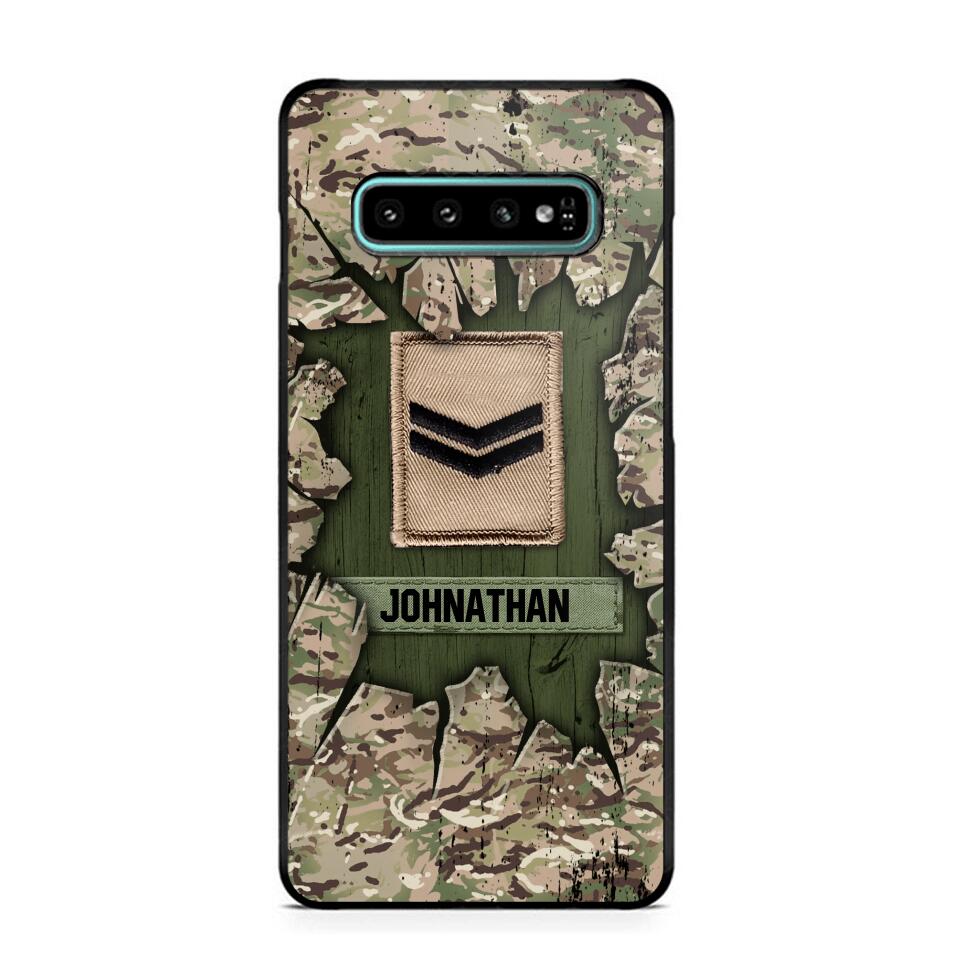 Personalized British Soldier Camo Phone Case Printed 22JUL-DT30