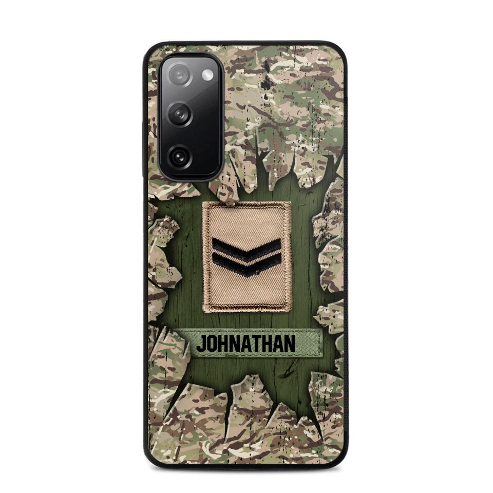 Personalized British Soldier Camo Phone Case Printed 22JUL-DT30