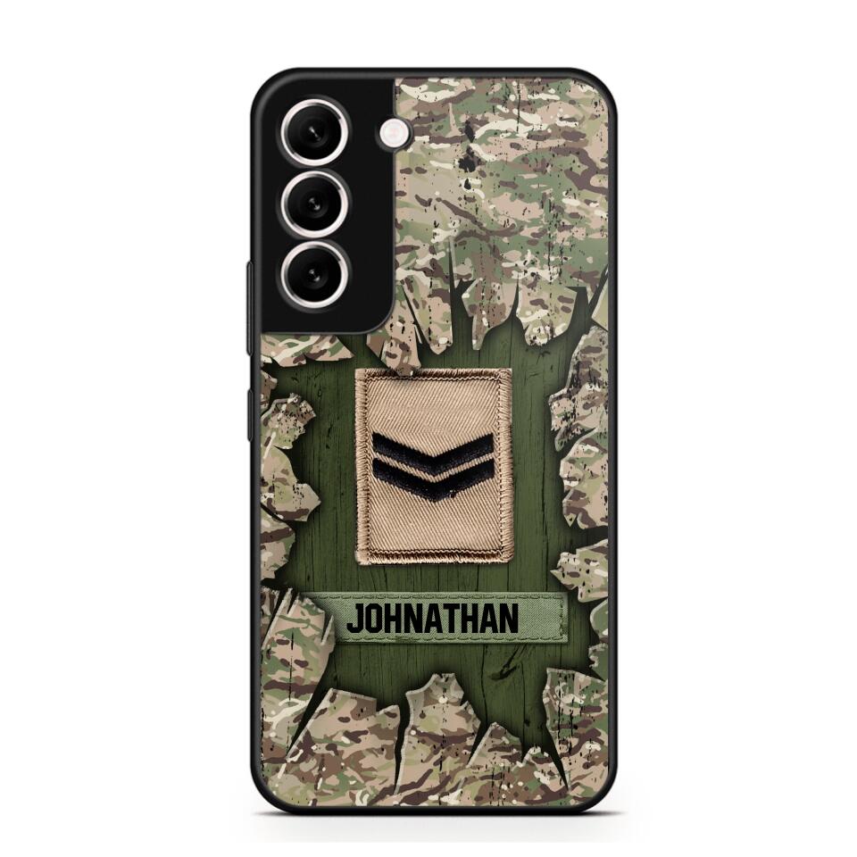 Personalized British Soldier Camo Phone Case Printed 22JUL-DT30