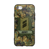 Personalized German Soldier Camo Phone Case Printed 22JUL-DT30