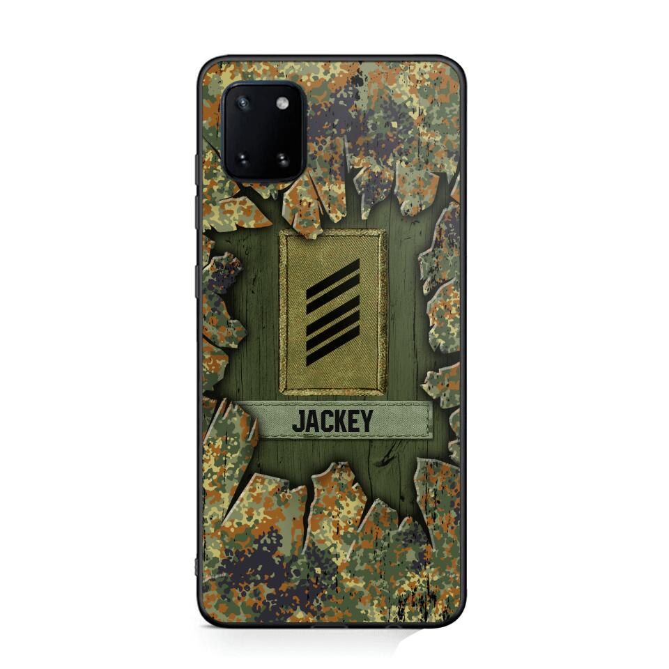 Personalized German Soldier Camo Phone Case Printed 22JUL-DT30