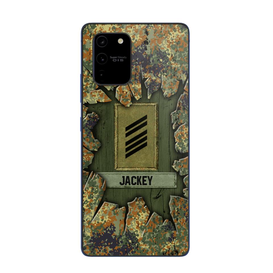 Personalized German Soldier Camo Phone Case Printed 22JUL-DT30