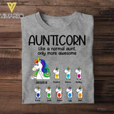 Personalized Aunticorn & Kid Tshirt Printed 22JUY-DT01