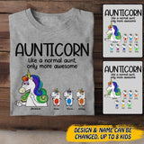 Personalized Aunticorn & Kid Tshirt Printed 22JUY-DT01