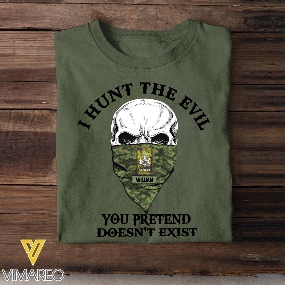 Personalized Canadian Soldier/Veterans Tshirt Printed 22JUY-HC02
