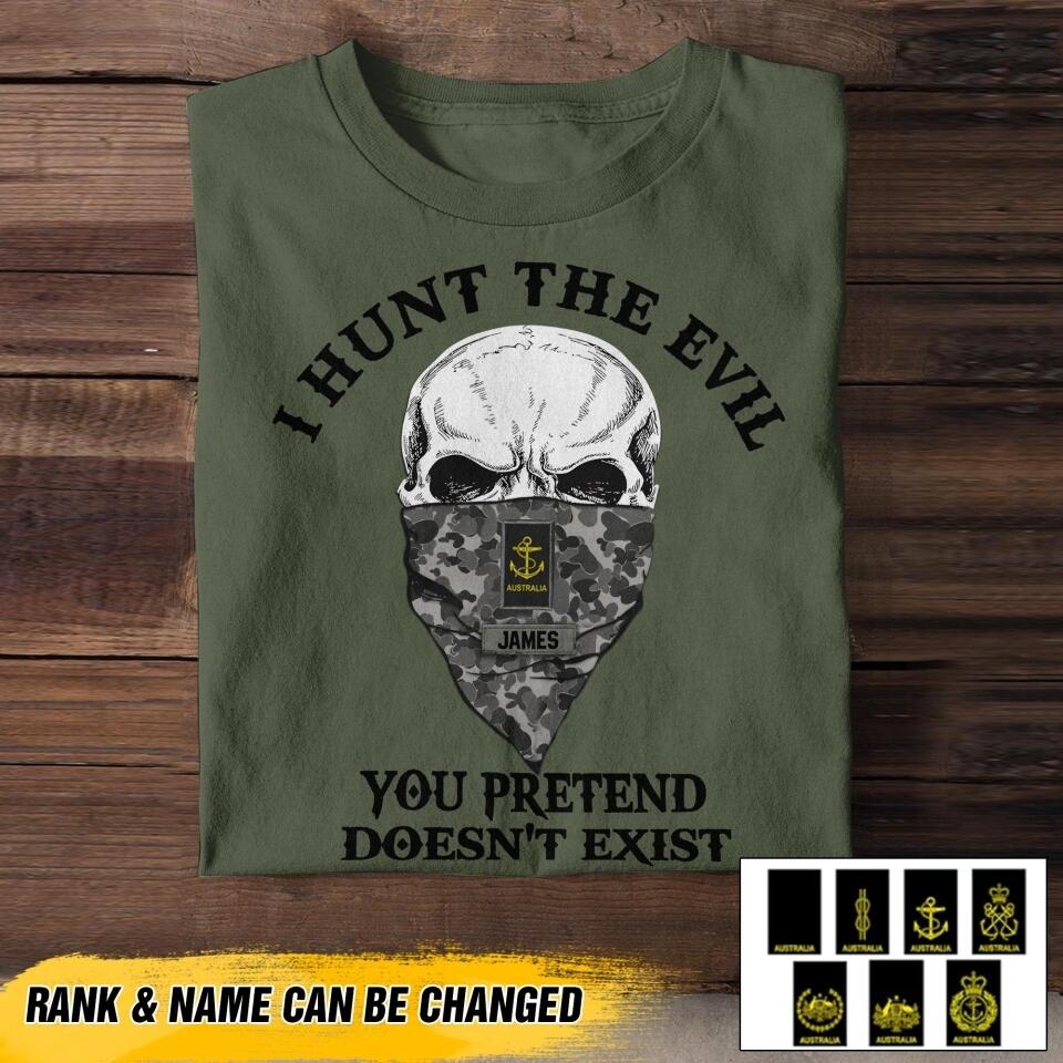 Personalized Australian Navy Soldier/Veterans Tshirt Printed 22JUY-HC02