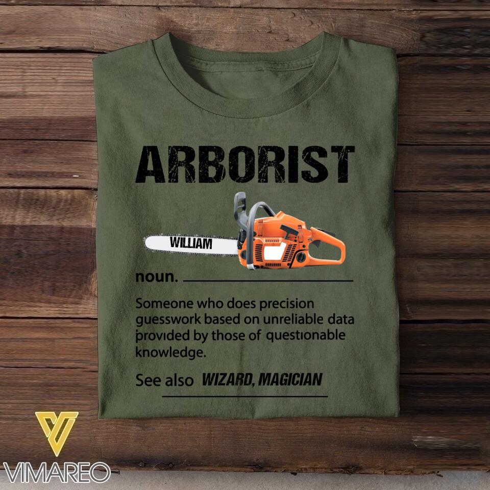 Personalized Arborist Tshirt Printed 22JUY-HQ02