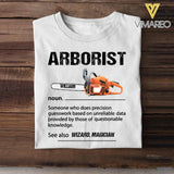 Personalized Arborist Tshirt Printed 22JUY-HQ02