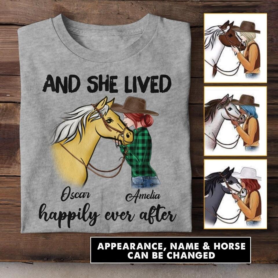 Personalized And She Lived Happily Ever After Tshirt Printed NQHC0407