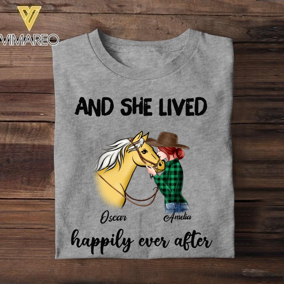 Personalized And She Lived Happily Ever After Tshirt Printed NQHC0407
