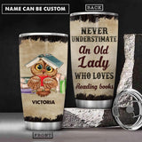 Personalized Never Understimate An Old Lady Reading Books Tumbler Printed NQHC0407