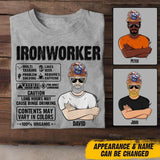 Personalized Ironworker Tshirt Printed 22JUY-DT06