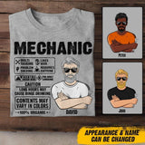 Personalized Mechanic Tshirt Printed 22JUY-DT06