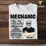 Personalized Mechanic Tshirt Printed 22JUY-DT06