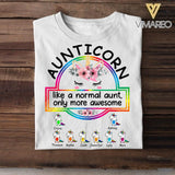 Personalized Aunticorn Like A Normal Aunt, Only More Awesome Tshirt Printed NQDT0607