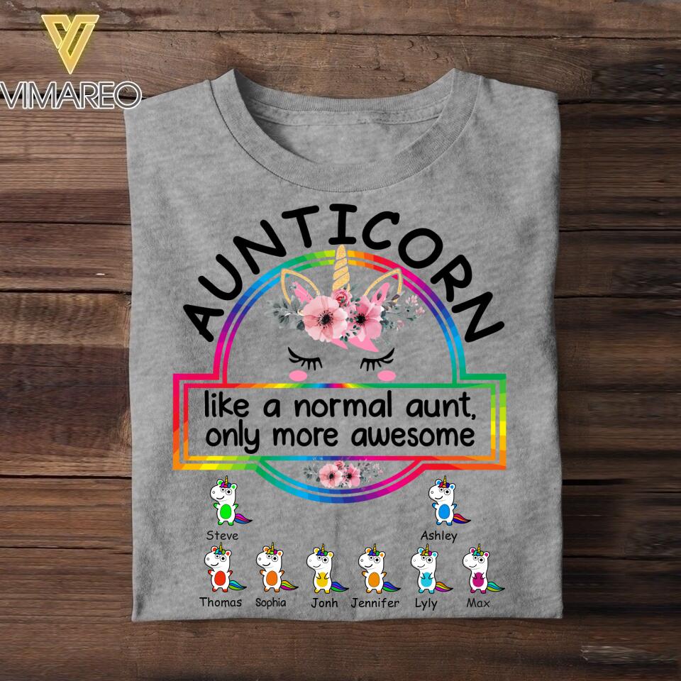 Personalized Aunticorn Like A Normal Aunt, Only More Awesome Tshirt Printed NQDT0607