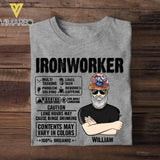 Personalized Ironworker Tshirt Printed 22JUY-DT06