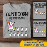 Personalized Aunticorn Like A Normal Aunt, Only More Awesome Tshirt Printed NQDT0607