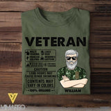 Personalized Danish Veterans/Soldier Tshirt Printed 22JUY-HC07