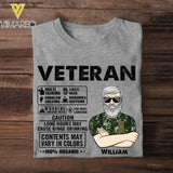 Personalized Danish Veterans/Soldier Tshirt Printed 22JUY-HC07