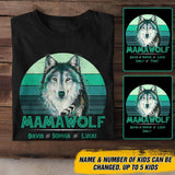 Personalized Mamawolf Kid Name  Tshirt Printed QTDT0807