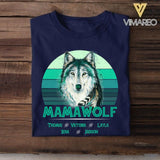 Personalized Mamawolf Kid Name  Tshirt Printed QTDT0807