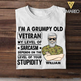 Personalized Australian Veterans/Soldier Tshirt Printed 22JUY-HC08