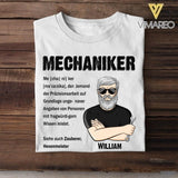 Personalized Mechaniker Tshirt Printed 22JUY-HY08