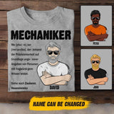 Personalized Mechaniker Tshirt Printed 22JUY-HY08