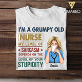 Personalized I'm A Grumpy Old Nurse Tshirt Printed 22JUY-HY11