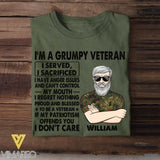 Personalized German Veterans/Soldier Tshirt Printed 22JUY-HY12