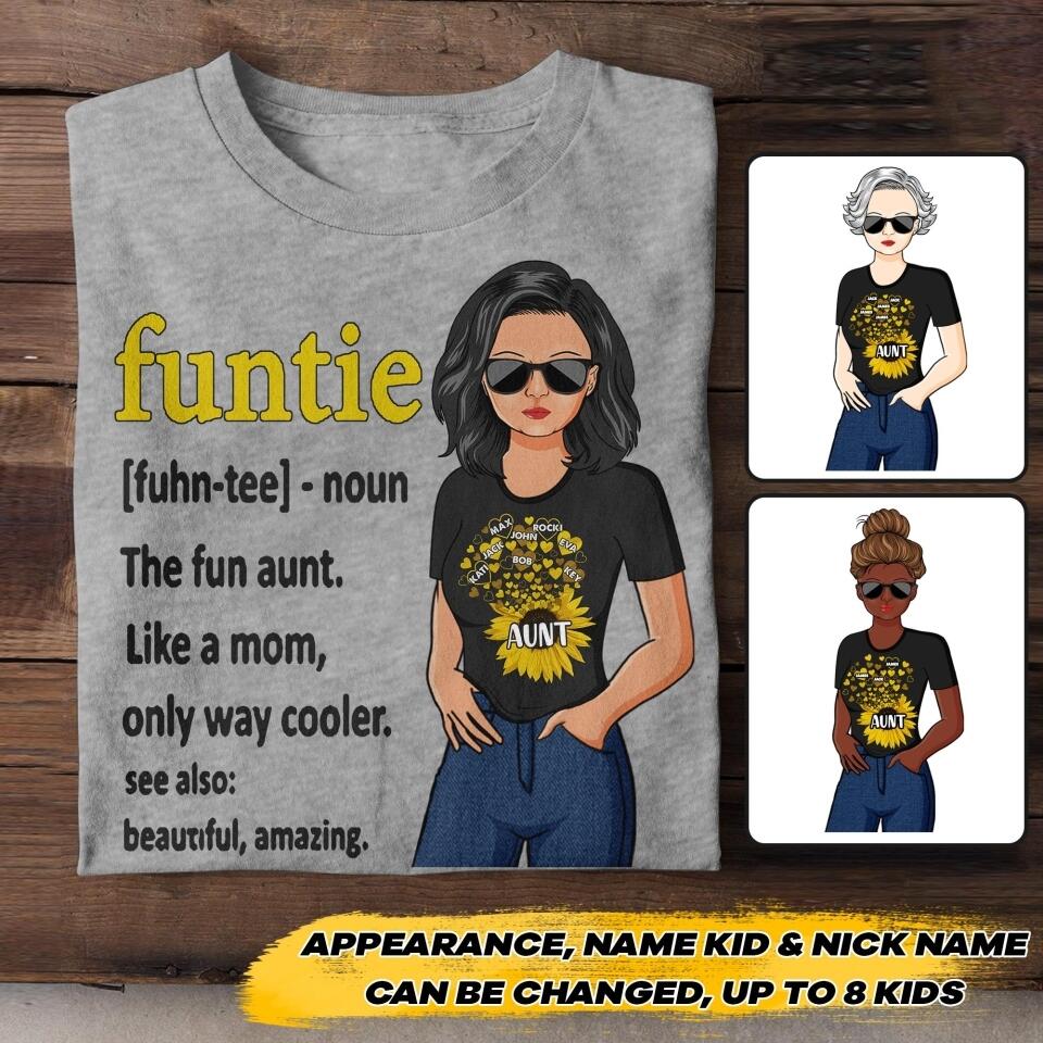 Personalized Funtie - Aunt Tshirt Printed NQHC1307