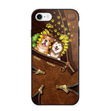 Personalized Dogs With Sunflower Phone Case Printed NQHC1407