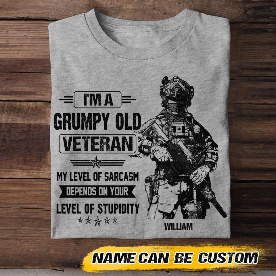 Personalized Canadian Veterans/Soldier Tshirt Printed 22JUY-HQ14