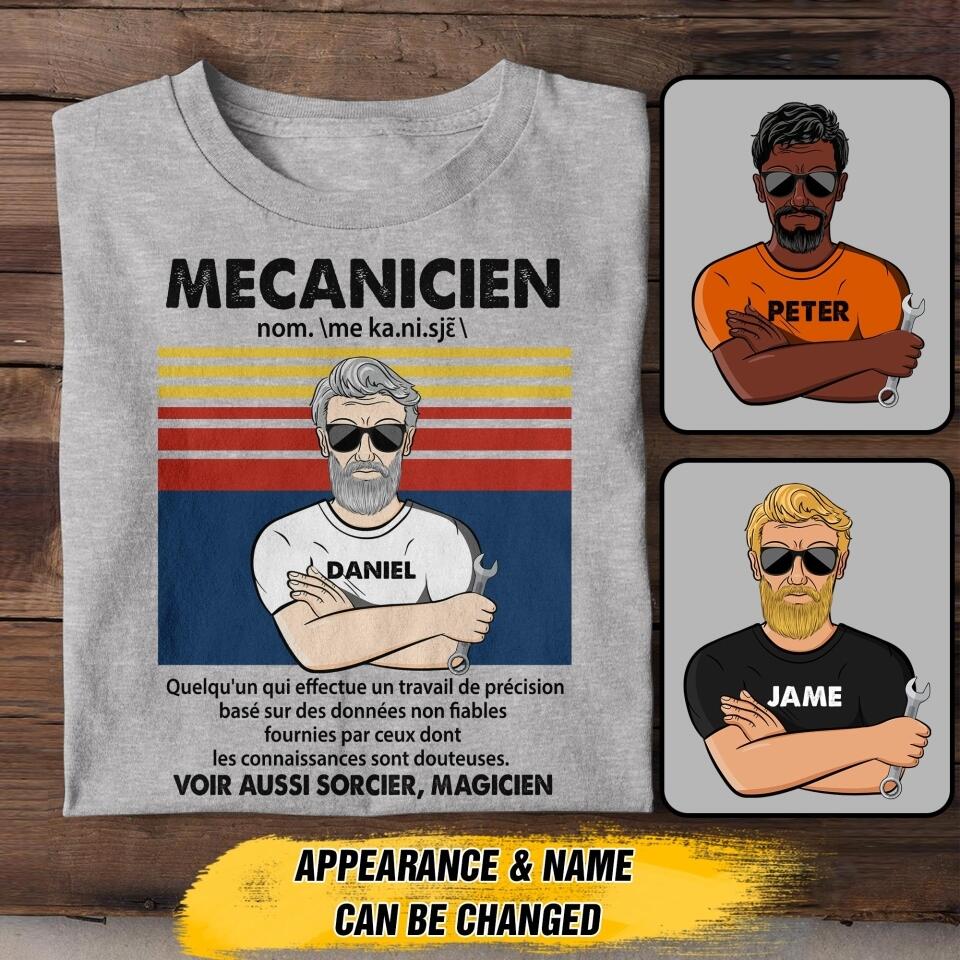 Personalized Belgium Mecanicien Tshirt Printed 22JUY-HY15