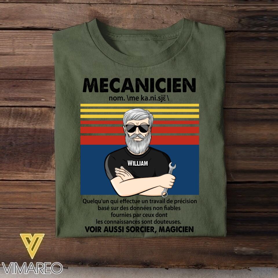 Personalized Belgium Mecanicien Tshirt Printed 22JUY-HY15