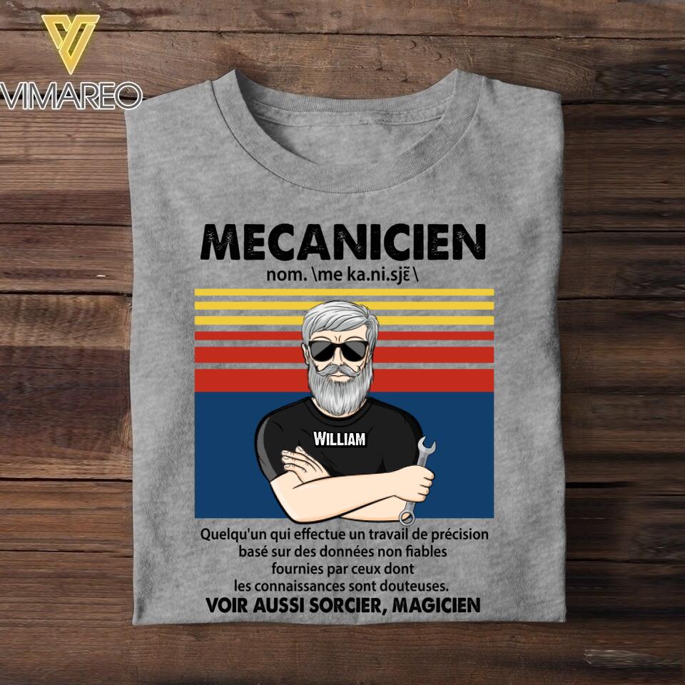 Personalized Belgium Mecanicien Tshirt Printed 22JUY-HY15