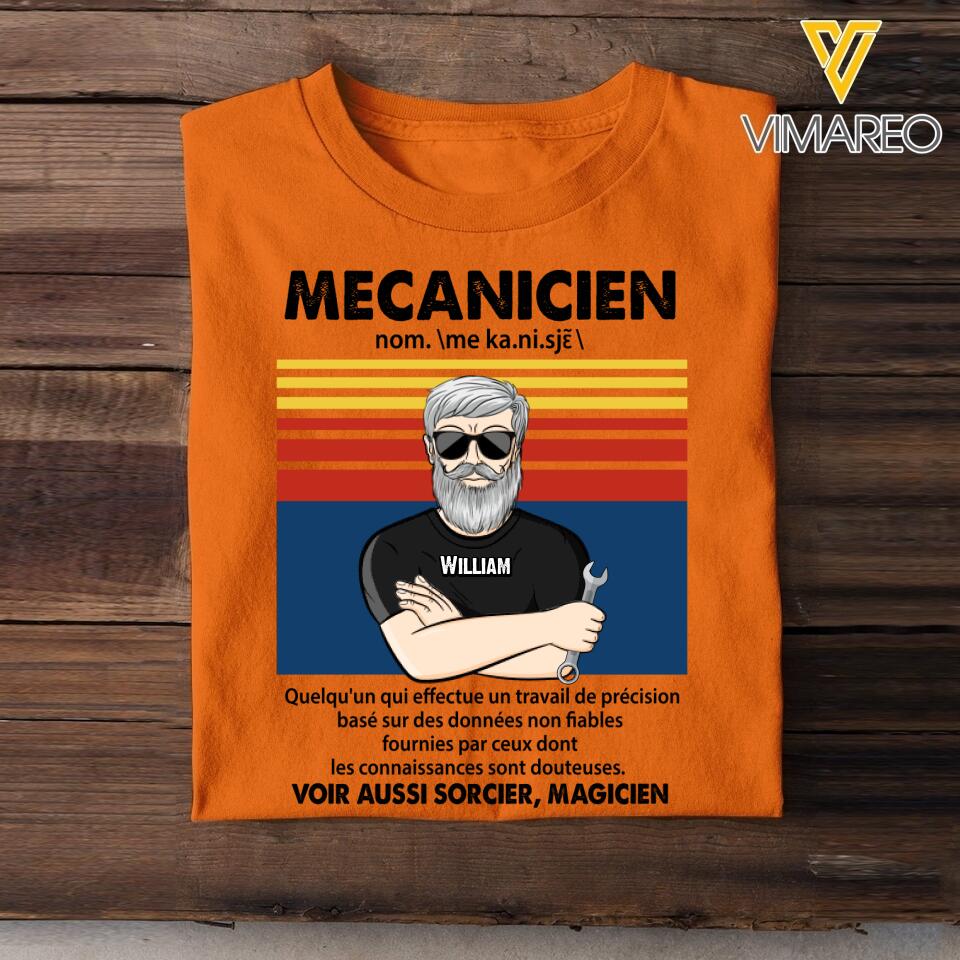 Personalized Belgium Mecanicien Tshirt Printed 22JUY-HY15