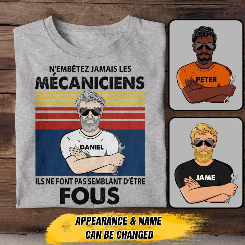 Personalized Belgium Mécanicien Tshirt Printed 22JUY-HY15