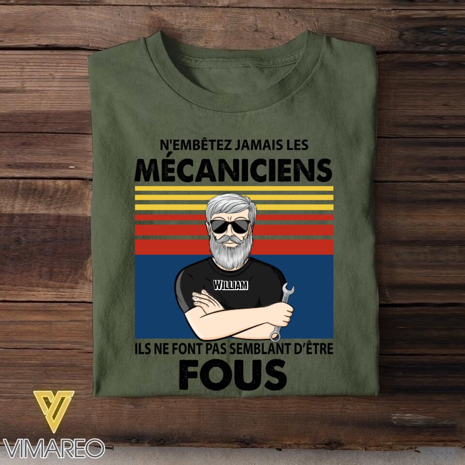 Personalized Belgium Mécanicien Tshirt Printed 22JUY-HY15