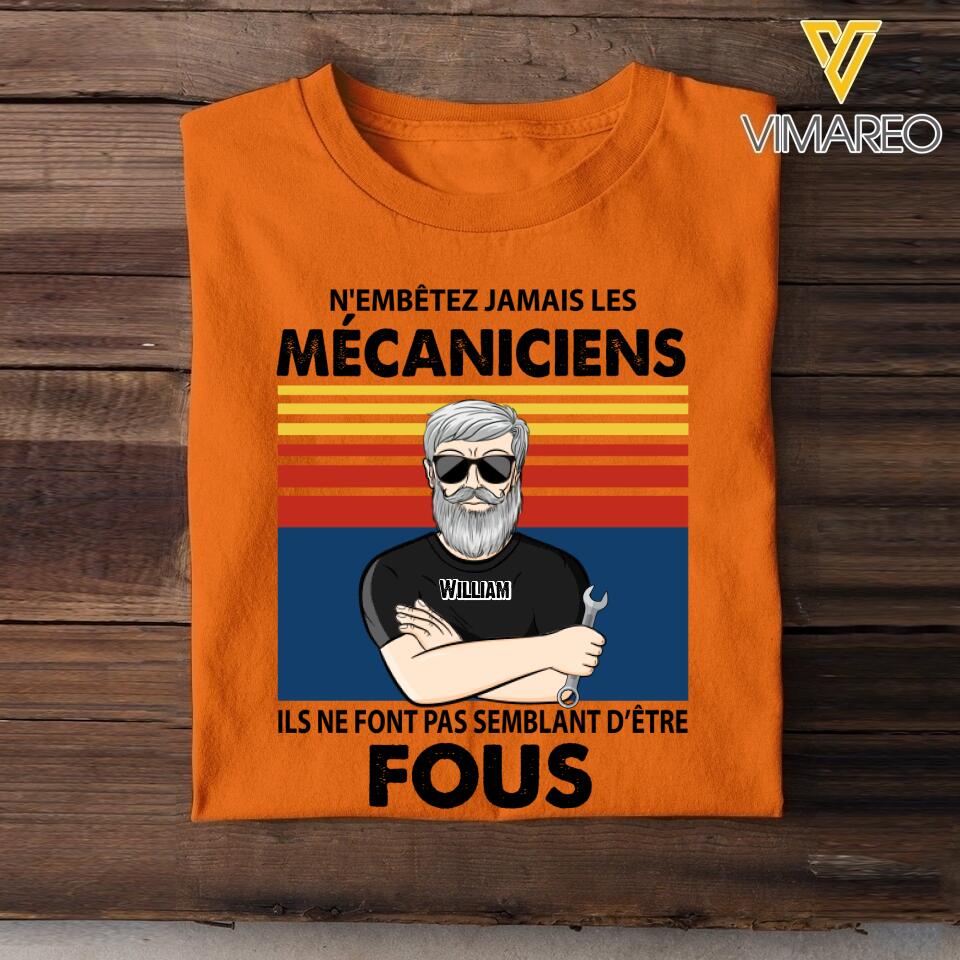 Personalized Belgium Mécanicien Tshirt Printed 22JUY-HY15
