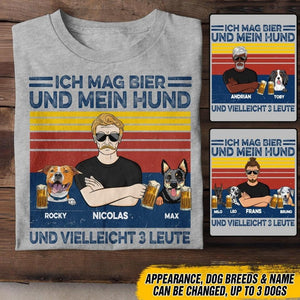 Personalized German Man Like Beer And Dogs Tshirt Printed 22JUY-DT15